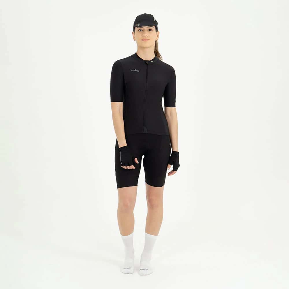 CAMISA CICLISMO MANGA CORTA VERONA NERO PARA MUJER