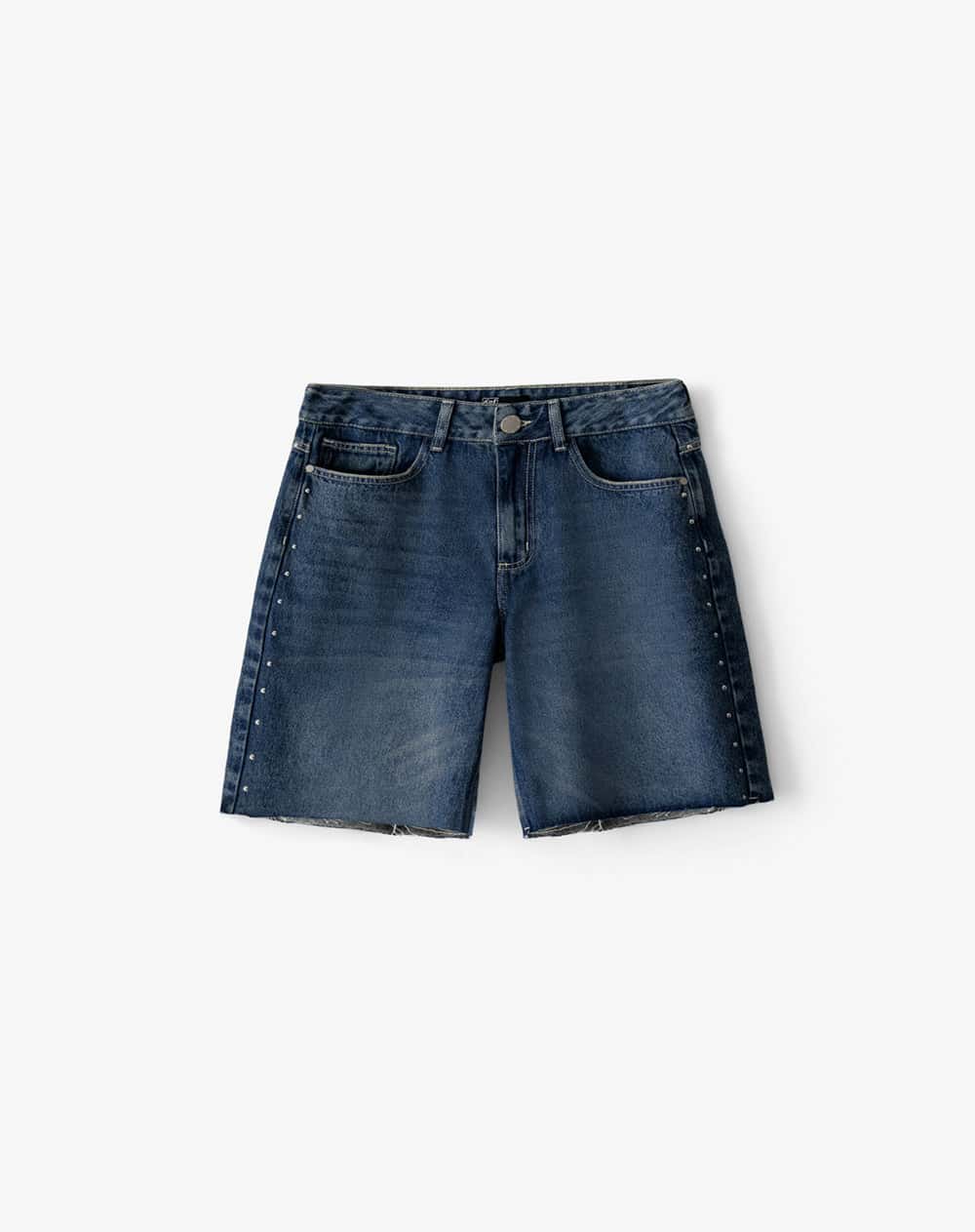 Bermuda loose índigo oscuro mujer