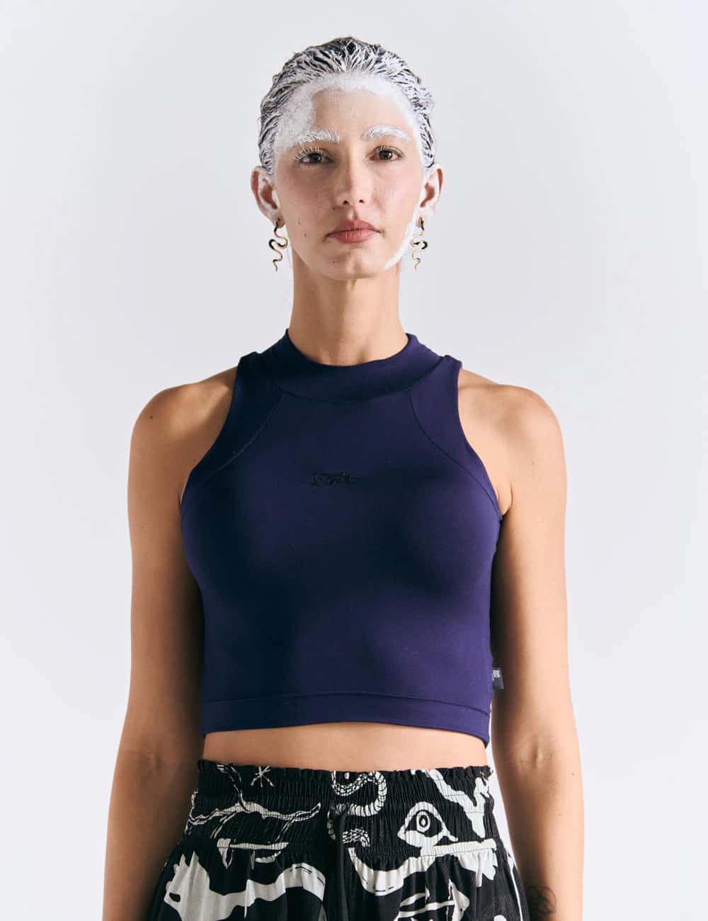 Crop Top Raglan  azul rey Mujer