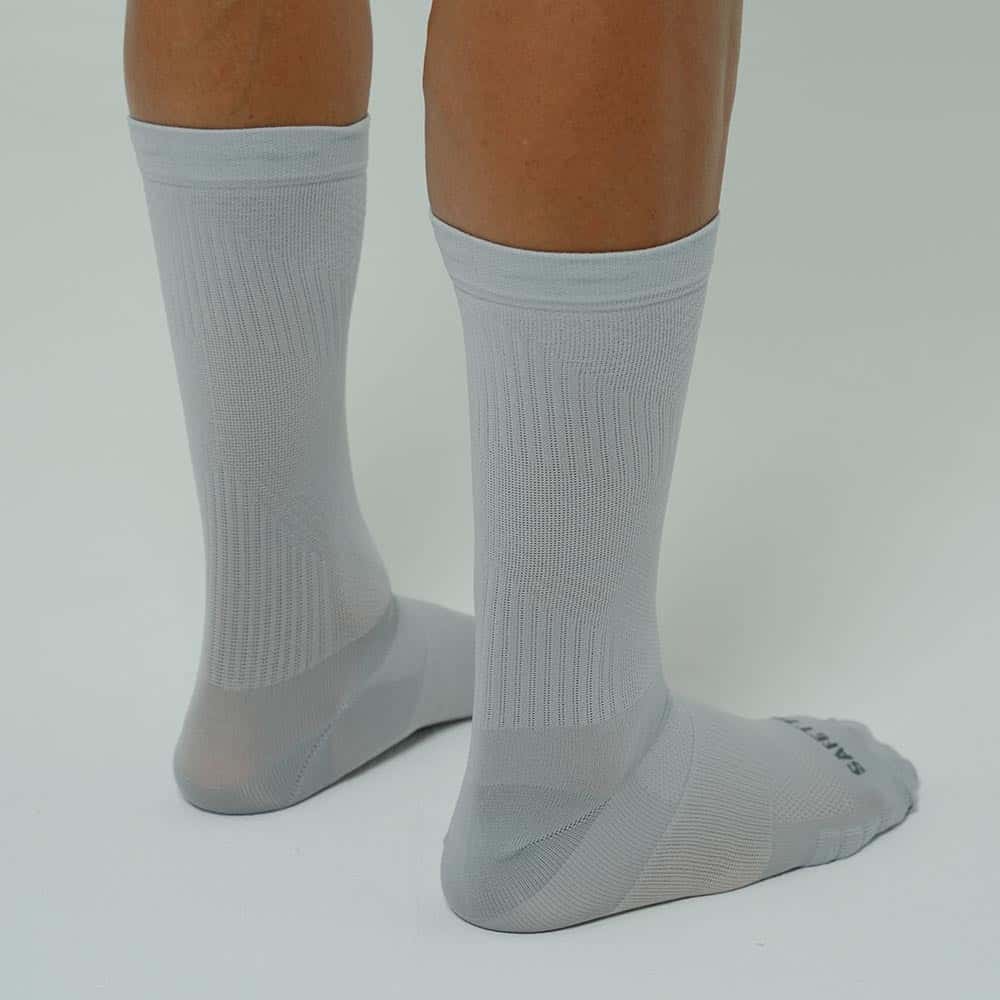 MEDIAS RUNNING PIERNA ELÁSTICA 8" GRIS UNISEX - miniatura 2