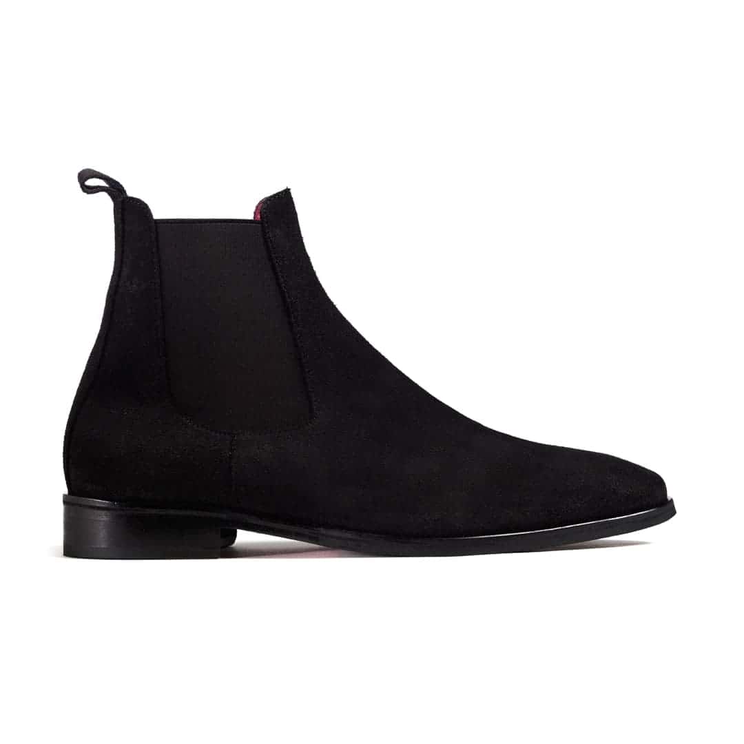Bota Jacques Gamuza Negro Suela Clásica