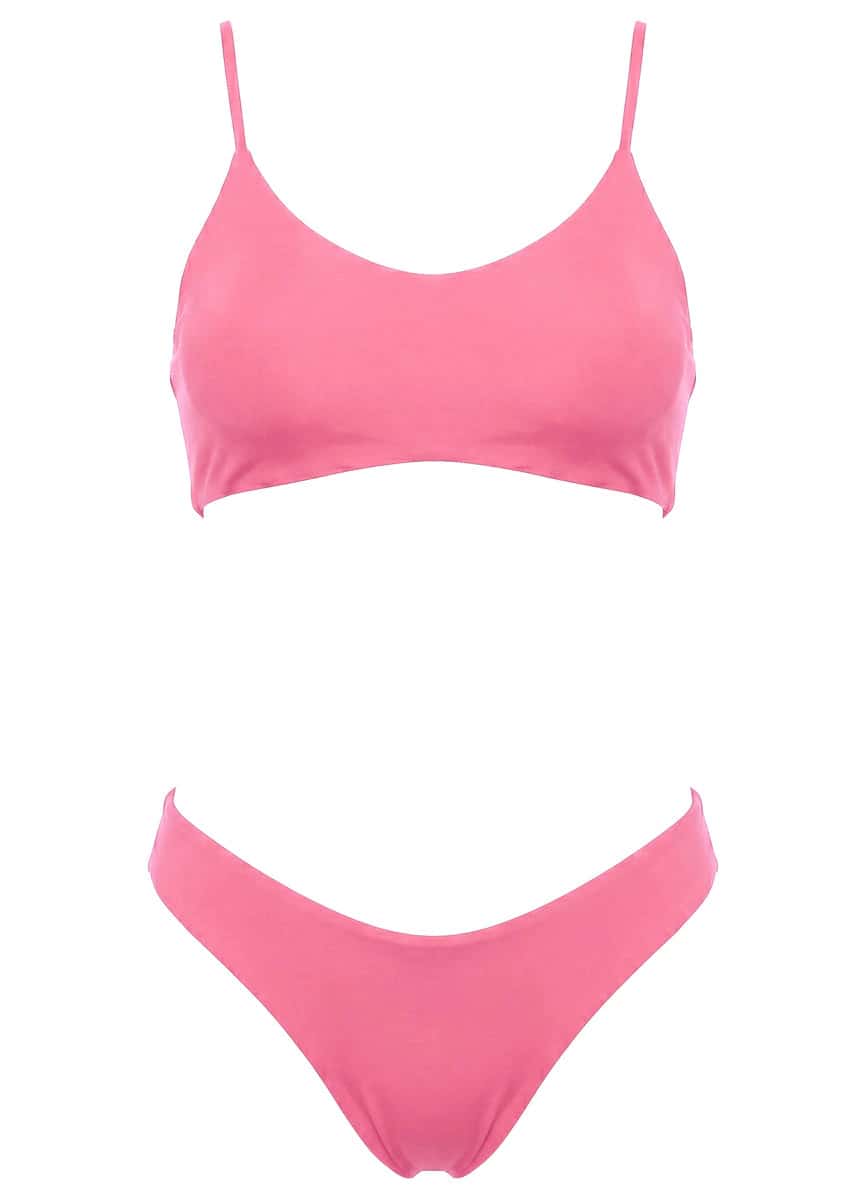 Maaji Red Camelia Splendour Regular Rise Thin Side Bikini Bottom - miniatura 5