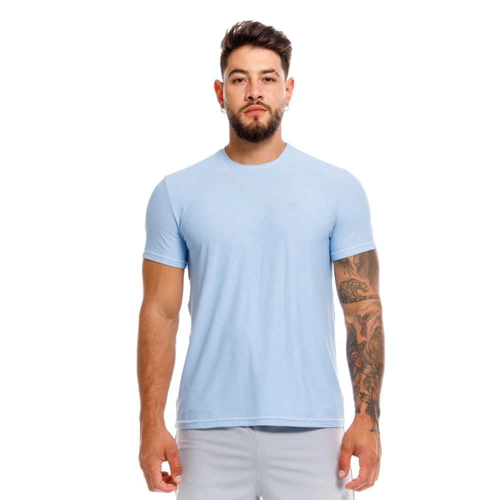 CAMISETA DEPORTIVA AERÓBICO AZUL