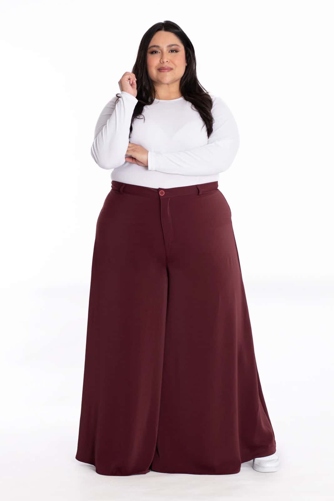 Pantalón Flora Vino