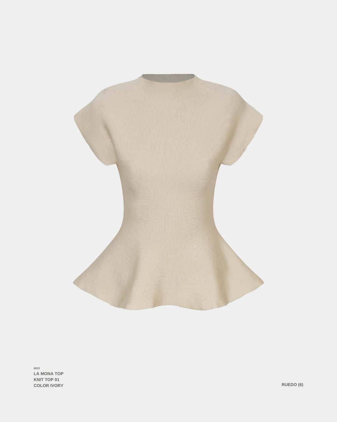 "LA MONA" TOP IVORY - miniatura 1