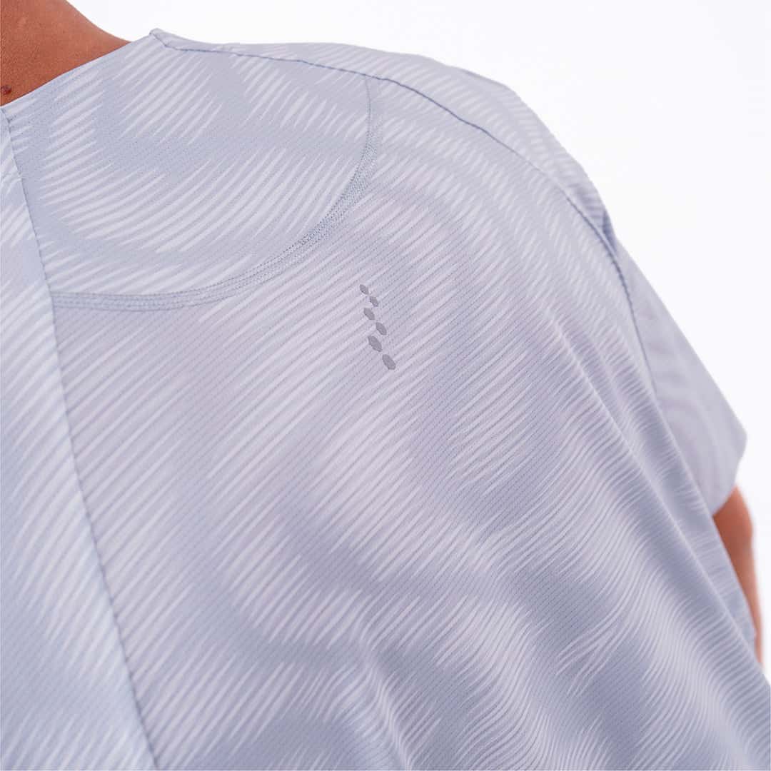 CAMISETA RUNNING MANGA CORTA PRO 405 GRIS CLARO PARA HOMBRE - miniatura 5
