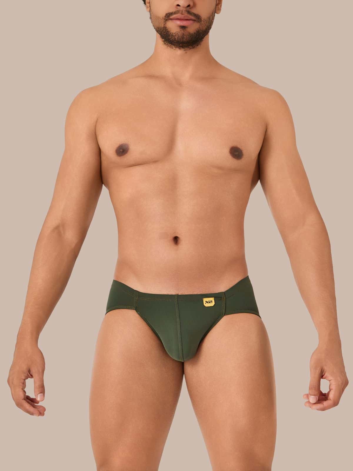 Bikini Tipo Brief Monumental Nylon Verde X2