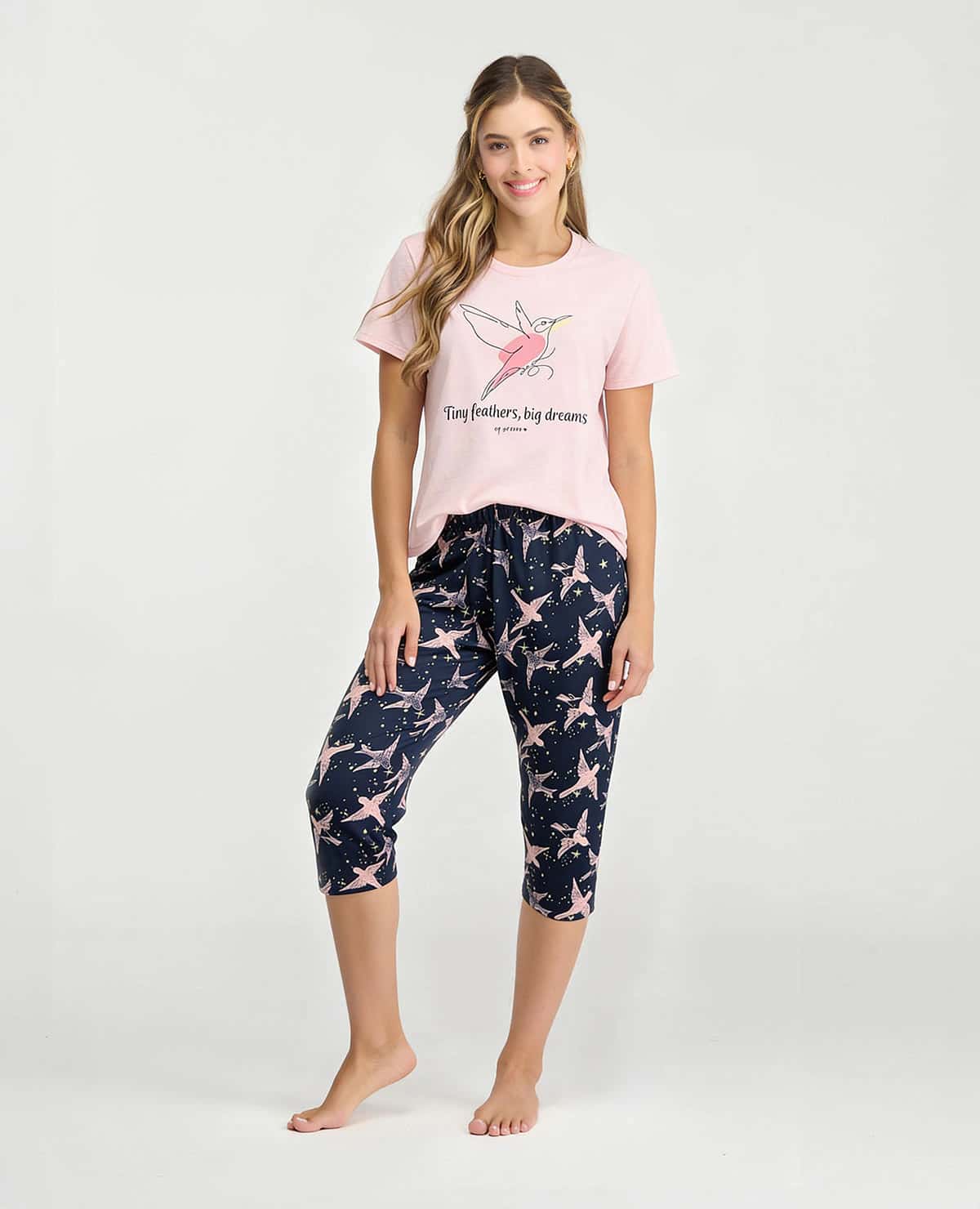 Pijama Pantalón Capri | Camiseta Manga Corta