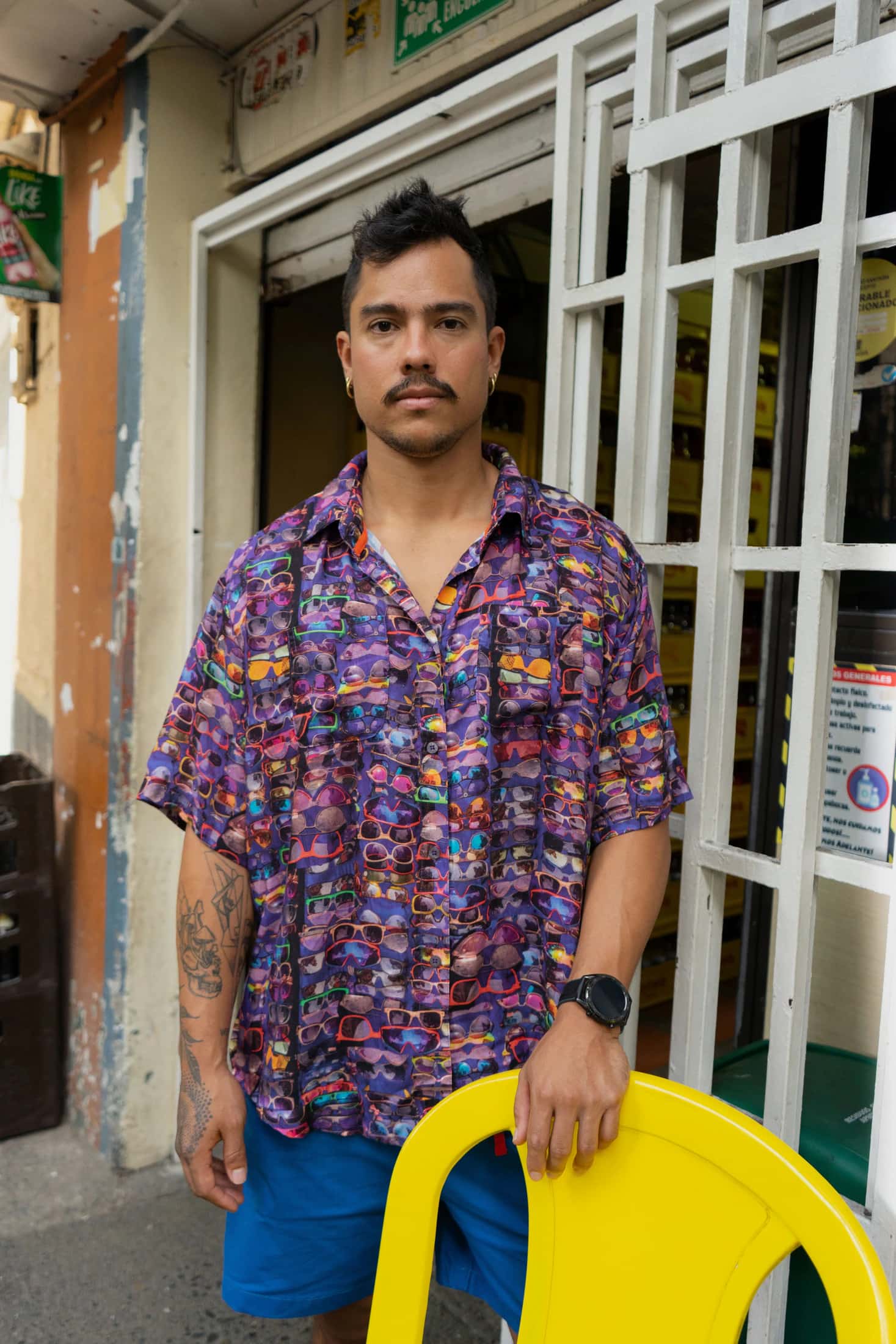 Camisa Desatín Gafas