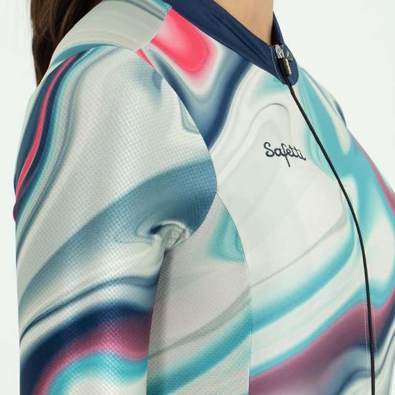 CAMISA CICLISMO MANGA CORTA MARMORIZZATO PARA MUJER - miniatura 5