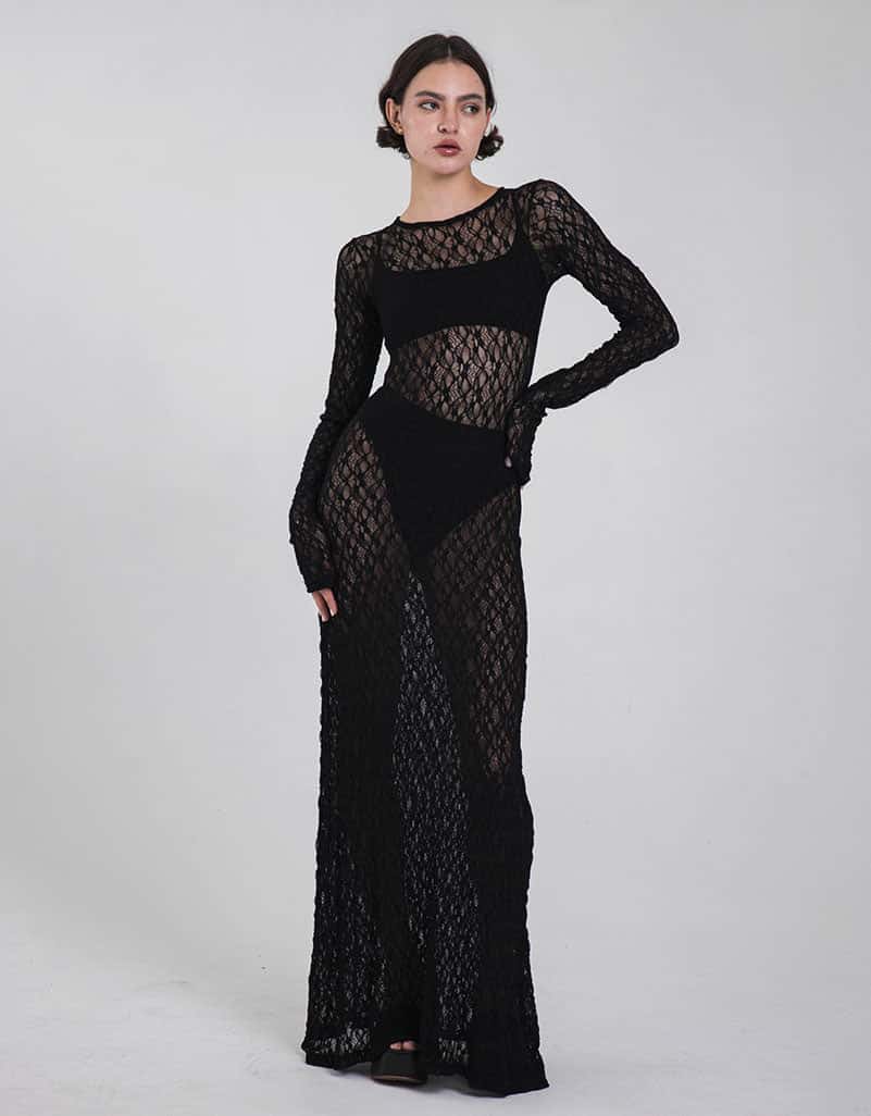 VITTORIA BLACK LACE DRESS