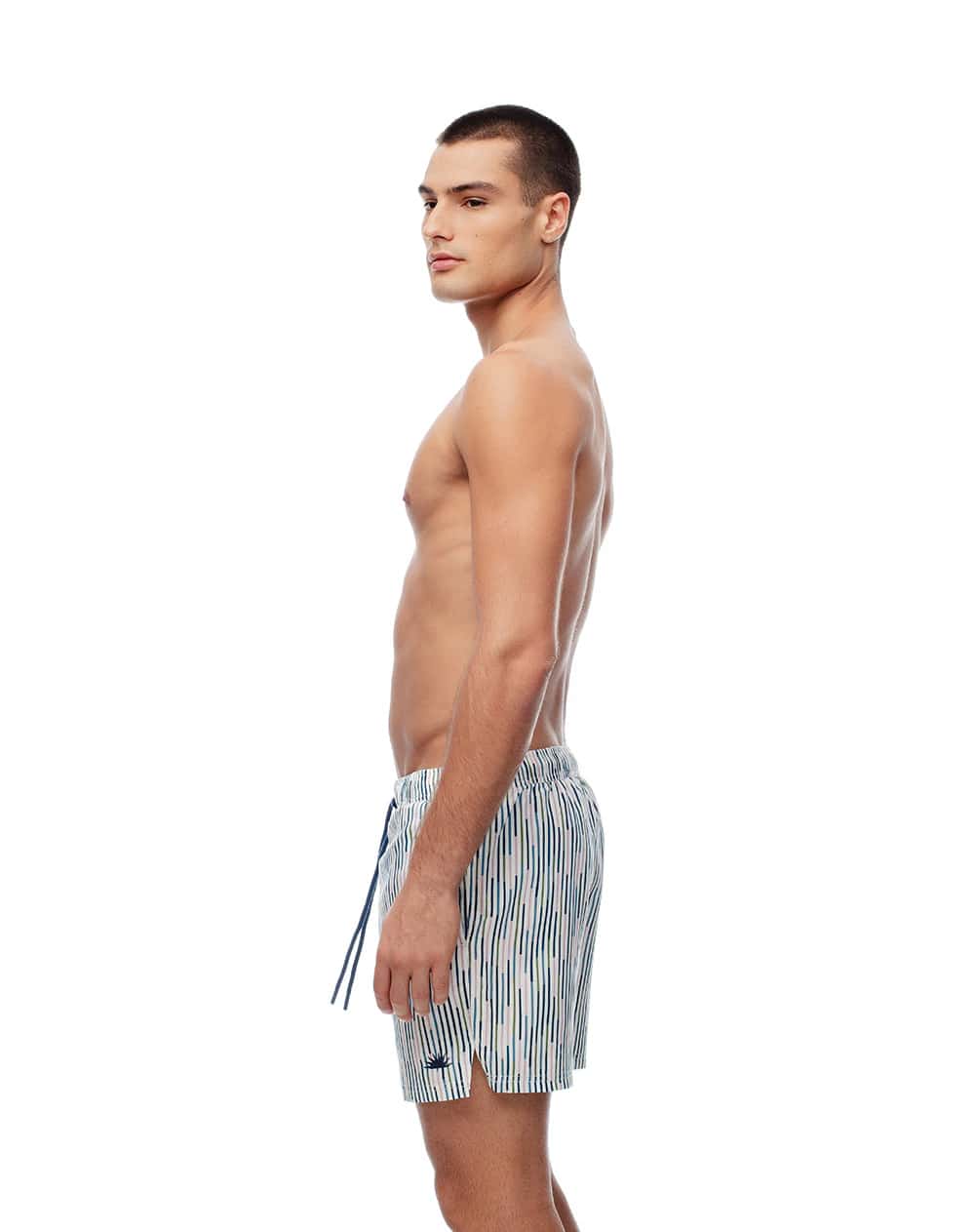 Pantaloneta de baño estampada hombre