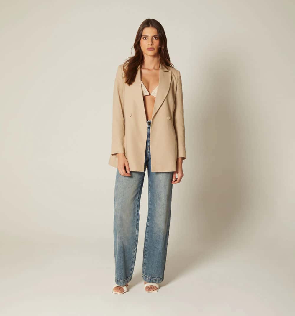 Blazer para mujer con correa