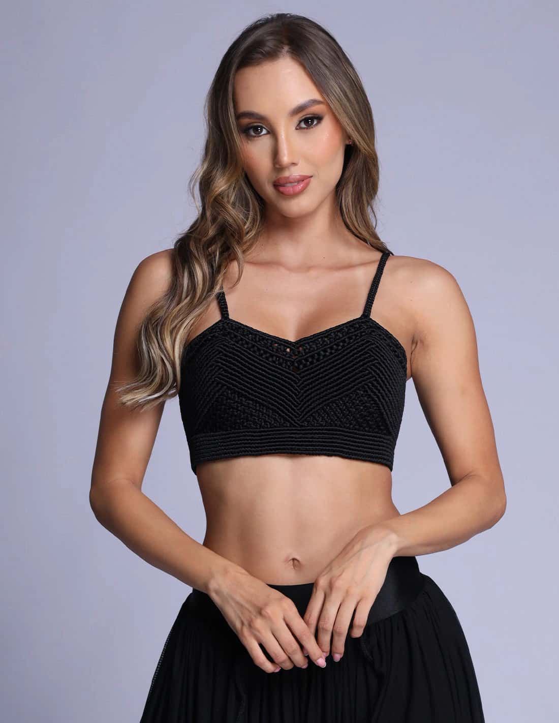 Crop Top Artesia Negro