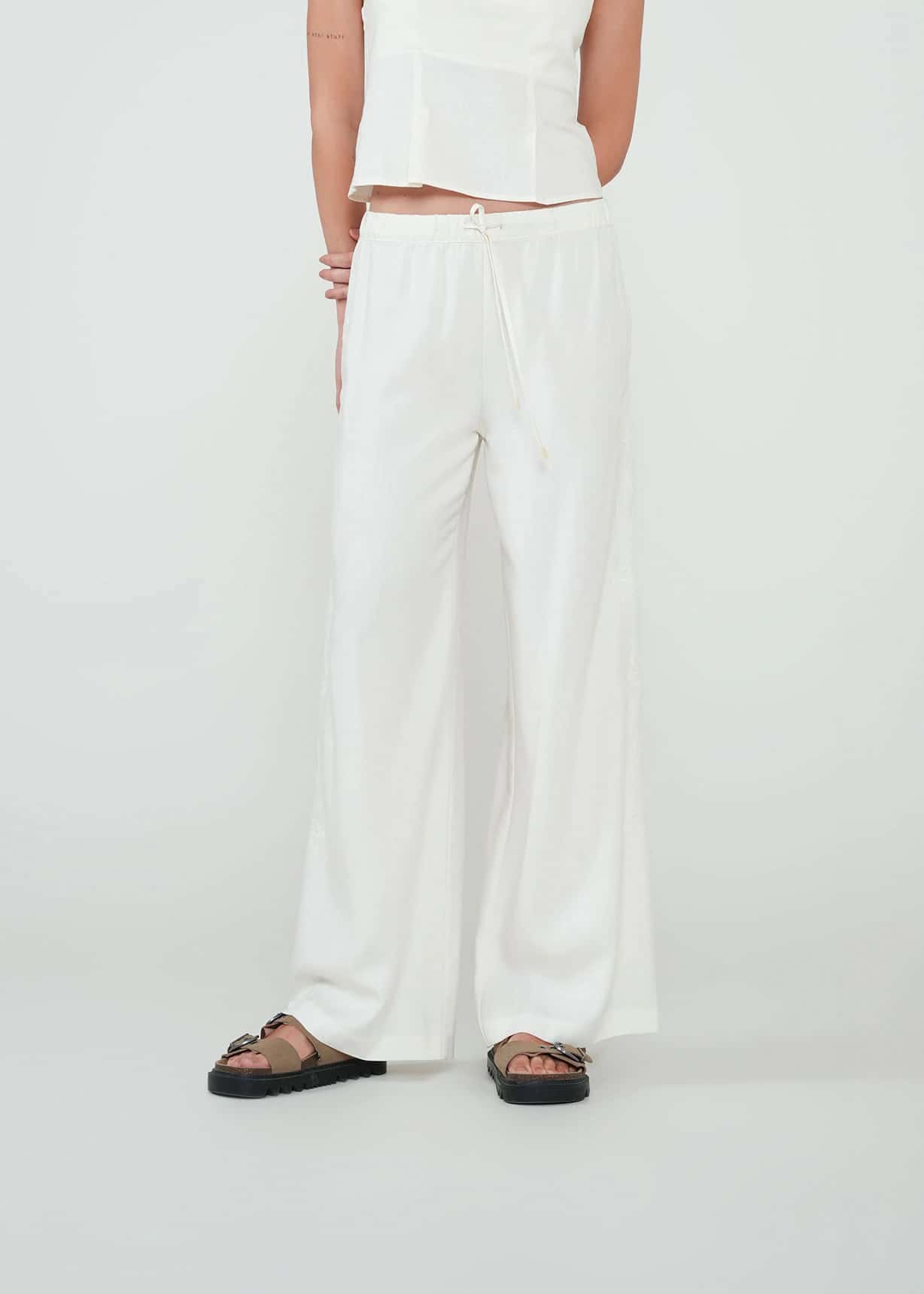 Pantalón Wide Leg con bordado