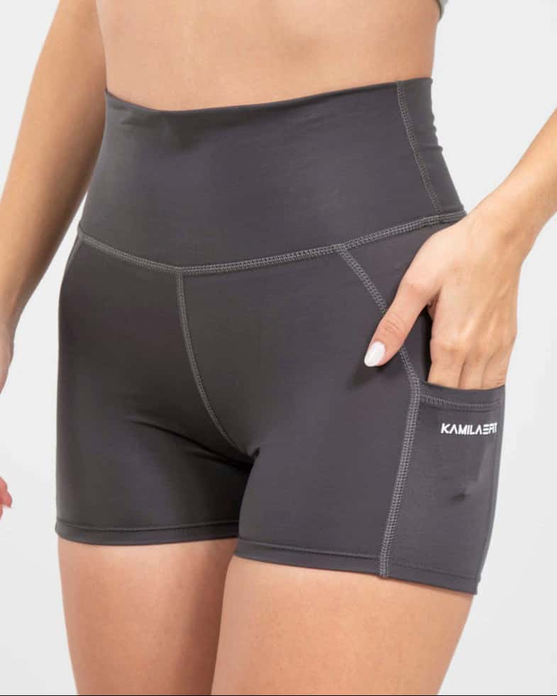 Biker Tiro Alto Con Bolsillos