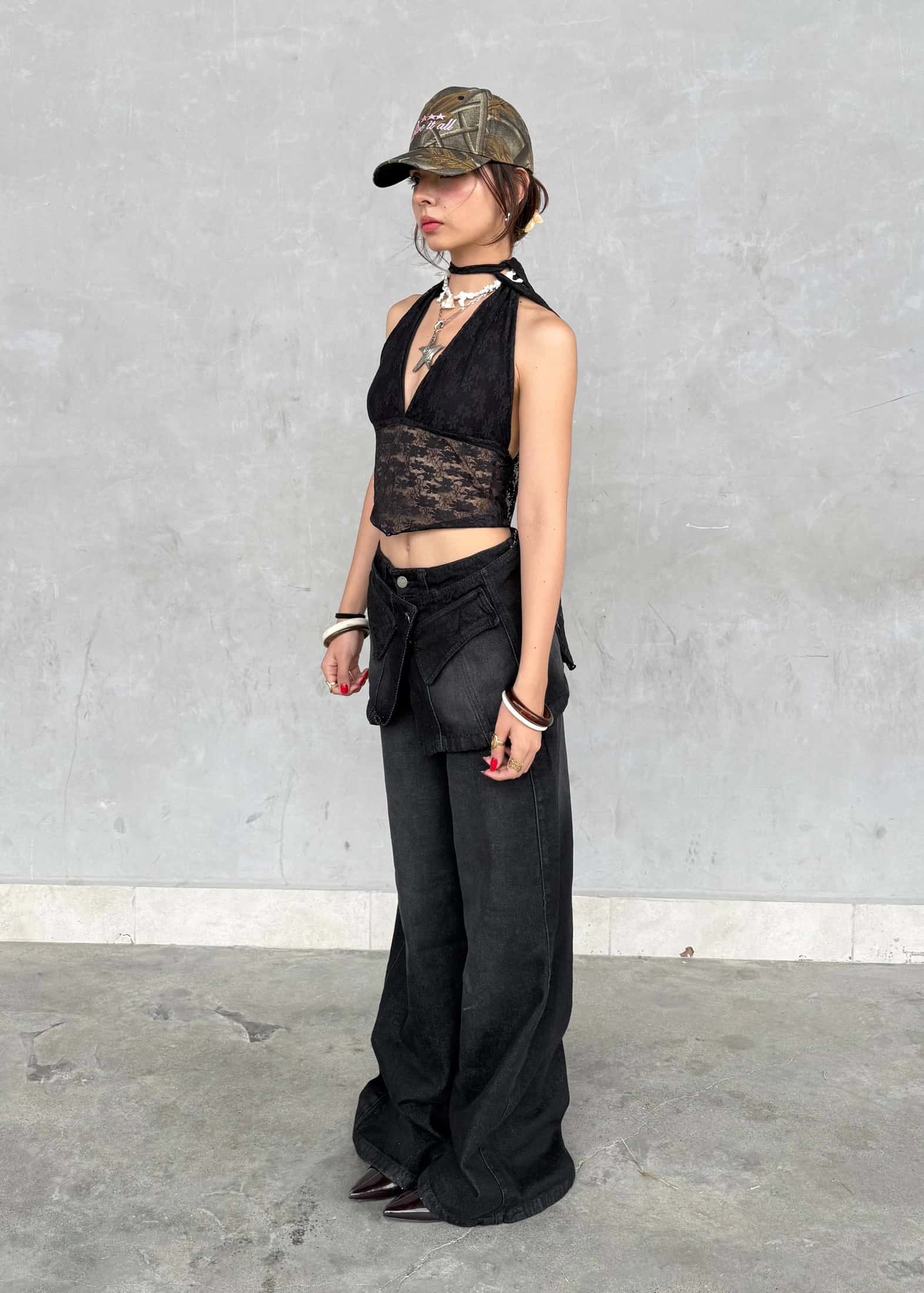 BURN JEAN FALDA NEGRO