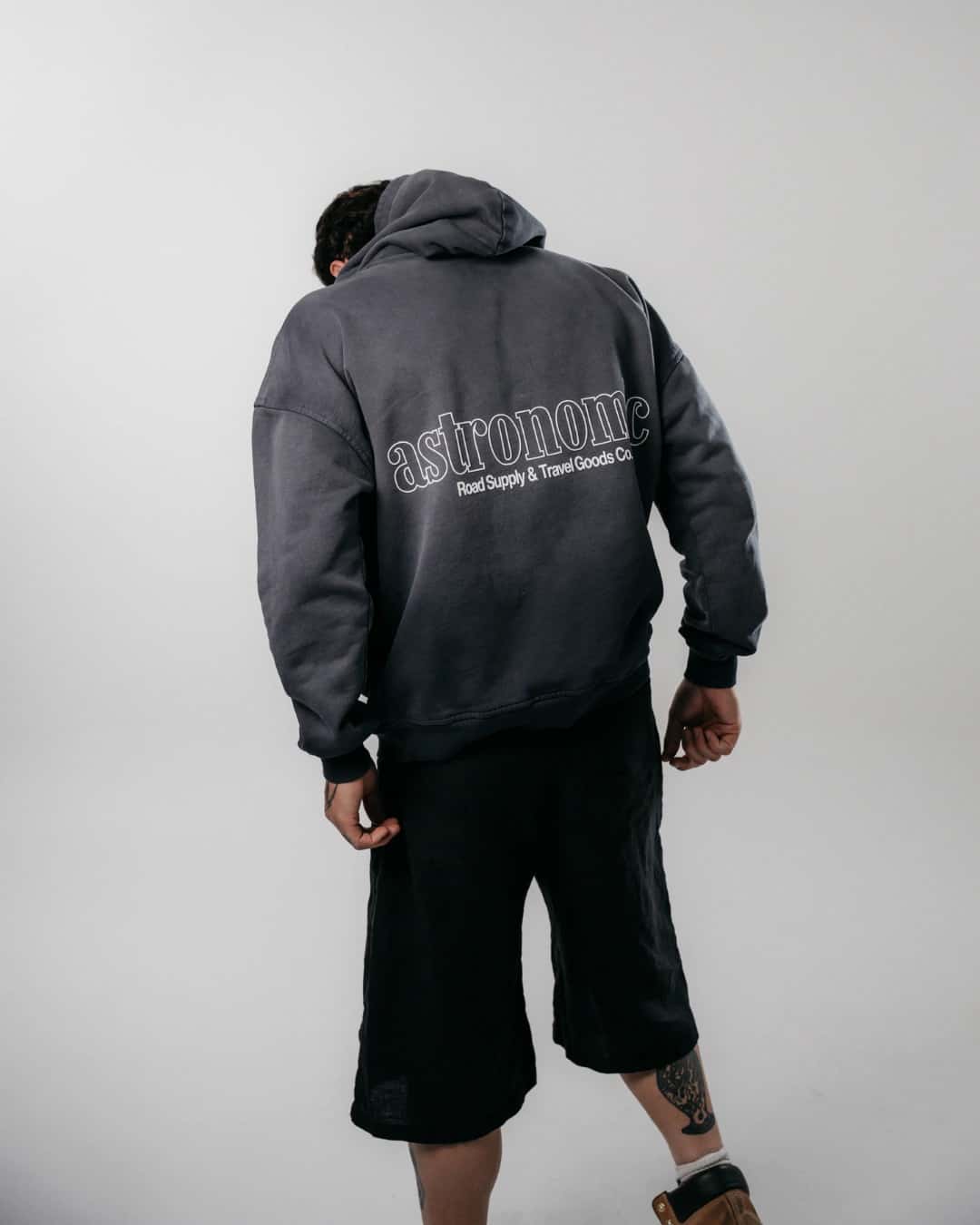 HOODIE ROAD SUPPLY - GRIS OSCURO DEGRADÉ - miniatura 3