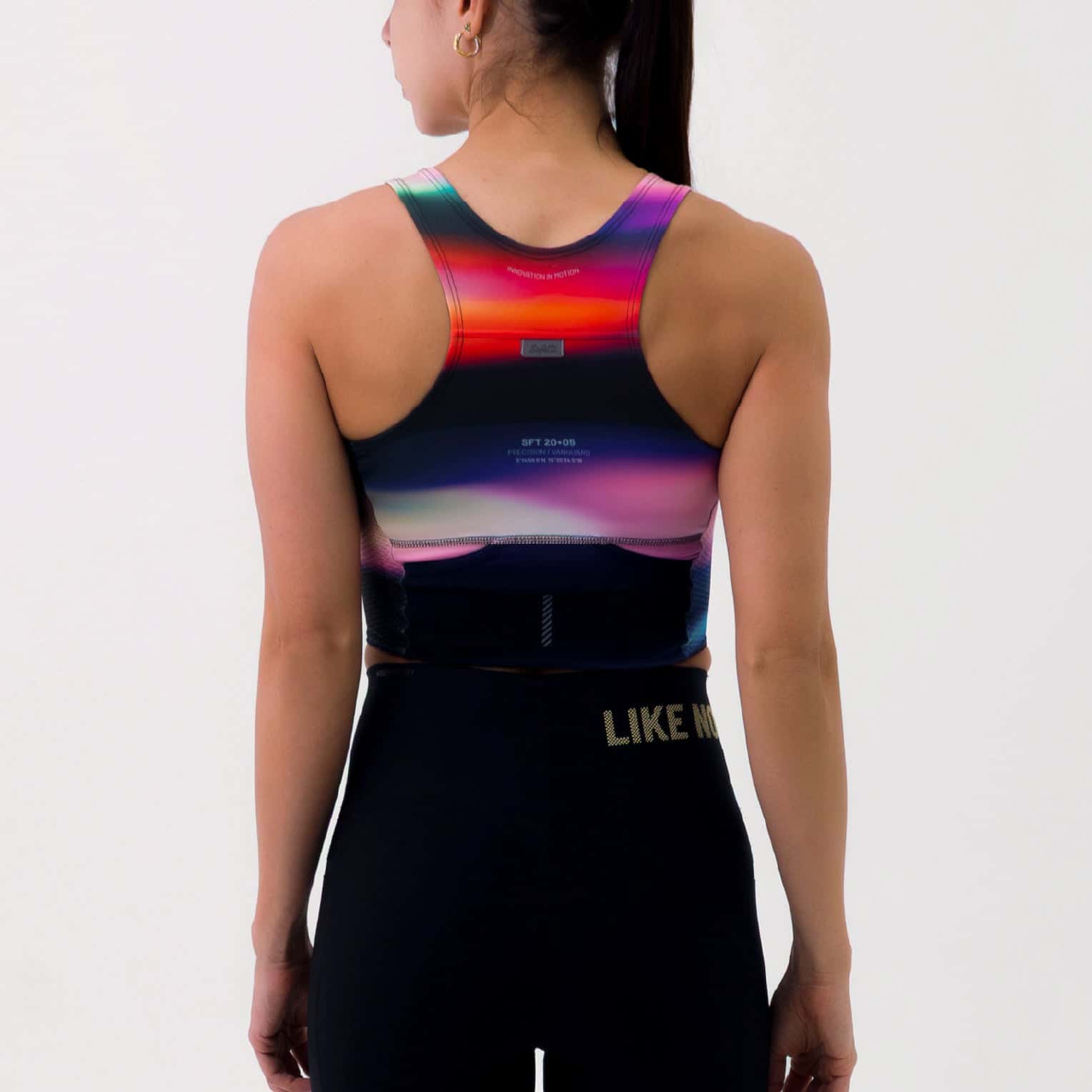 CROPTOP RUNNING/PÁDEL POCKET ESPECTRO PARA MUJER - miniatura 4