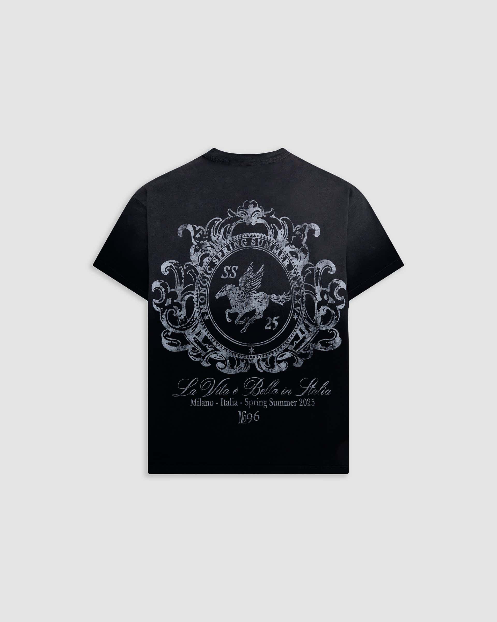 Camiseta Oversized Cavallo - Negro Desgastado