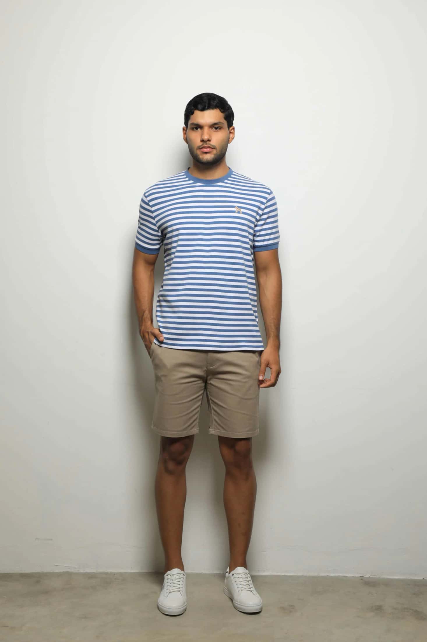 Camiseta Fashion Rayas Azul Claro