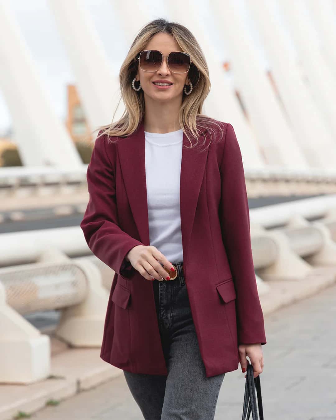 Blazer Vinotinto Burdeos