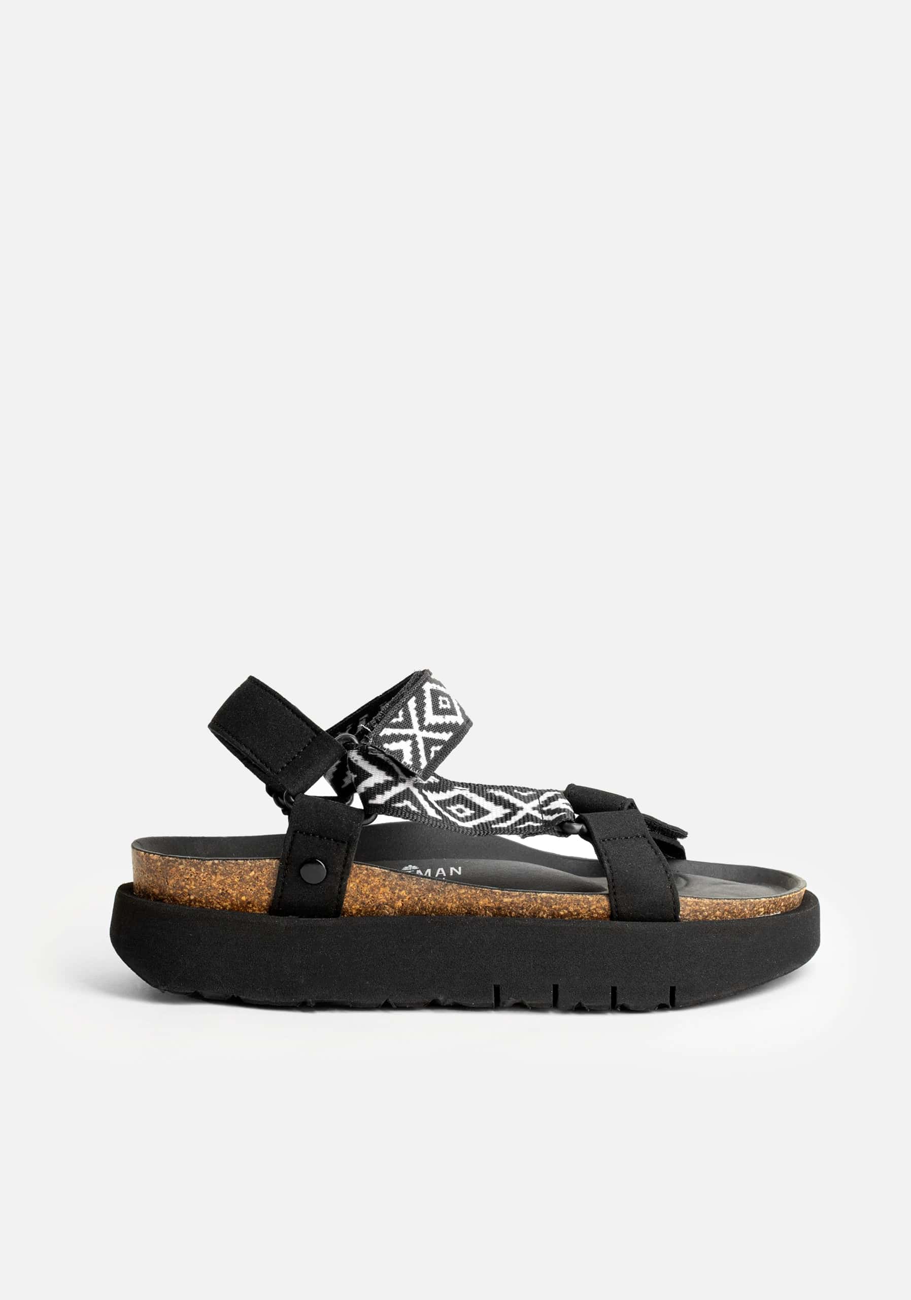 Sandalia Bruni Negro - Marfil