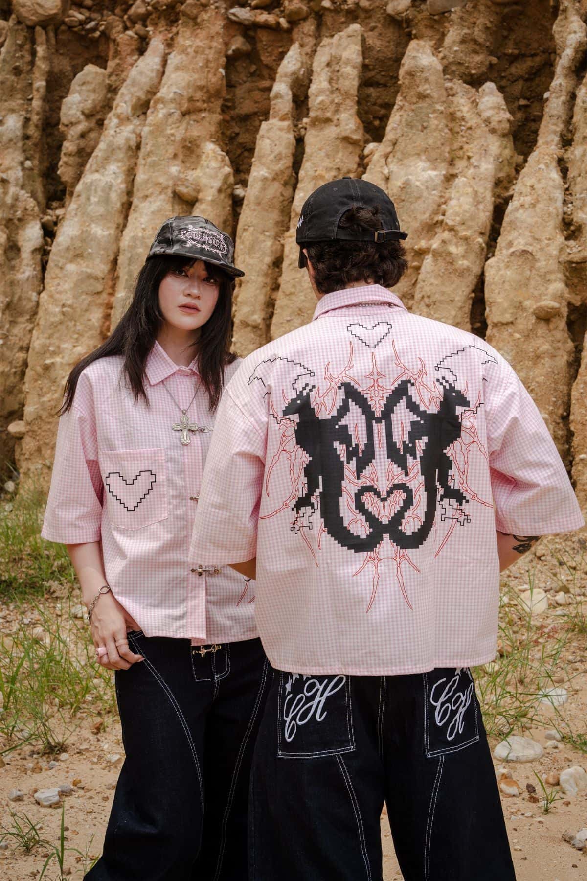 CAMISA CON ALAMARES VOW OF FLAME
