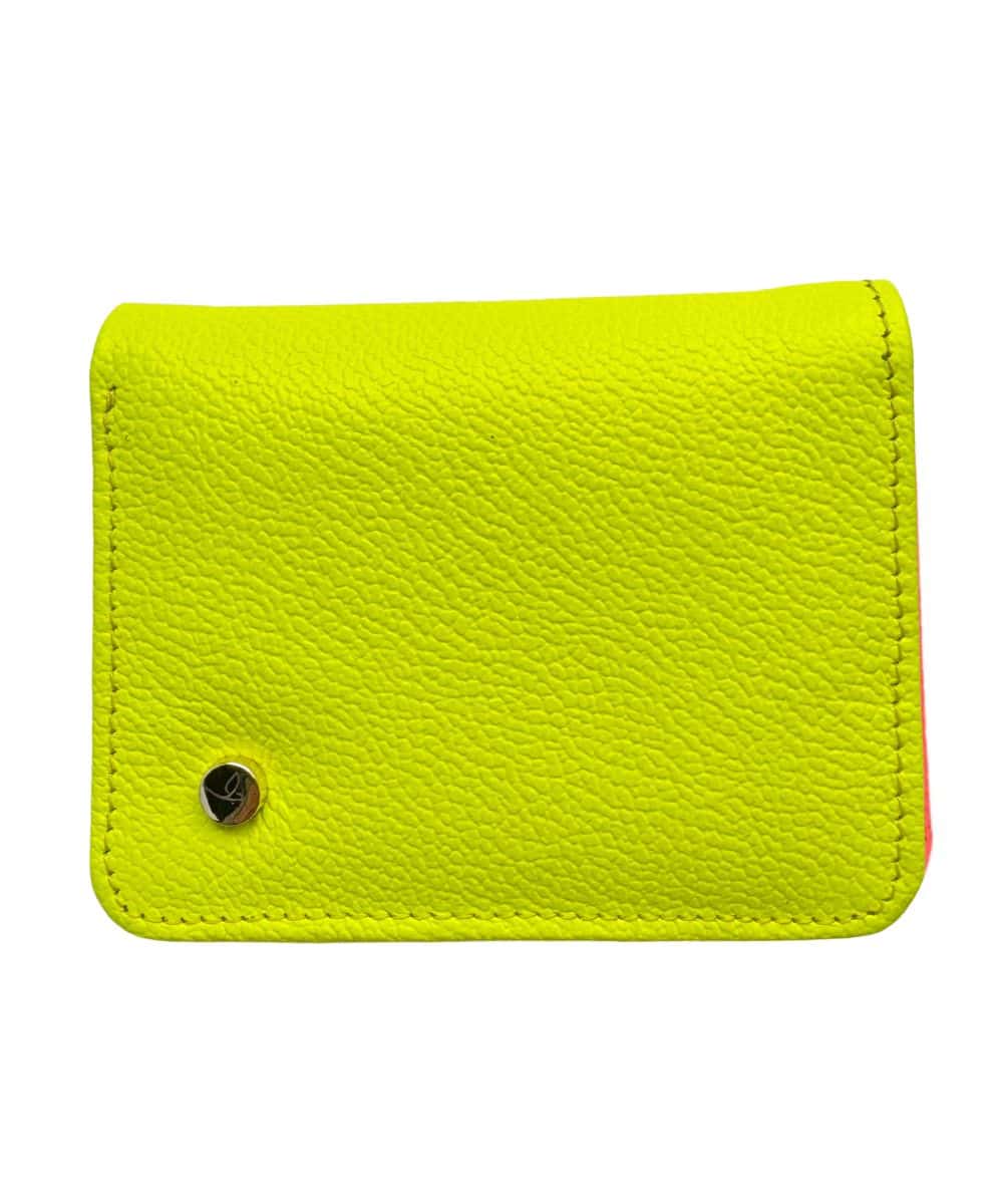 Billetera para mujer en cuero Amarillo neón