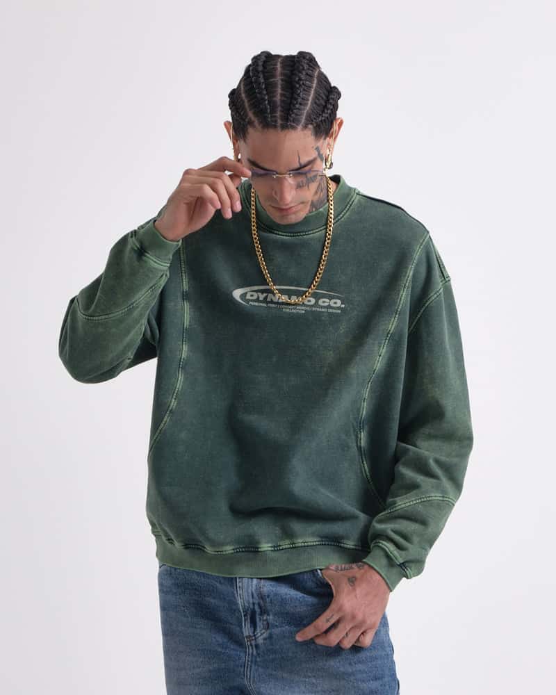 Buzo Verde Oversize Washed - miniatura 1