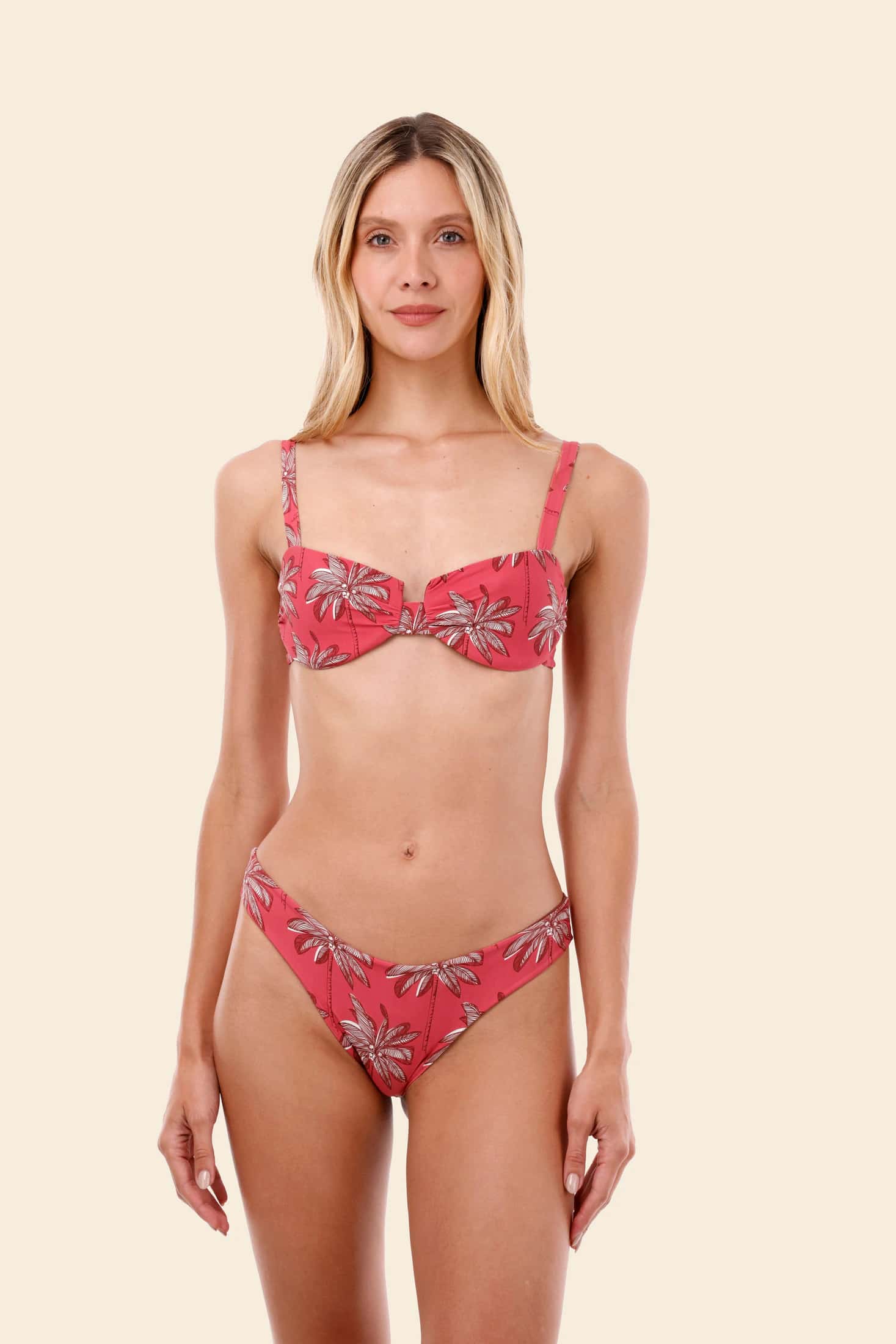 Tropical Wine Coral Top