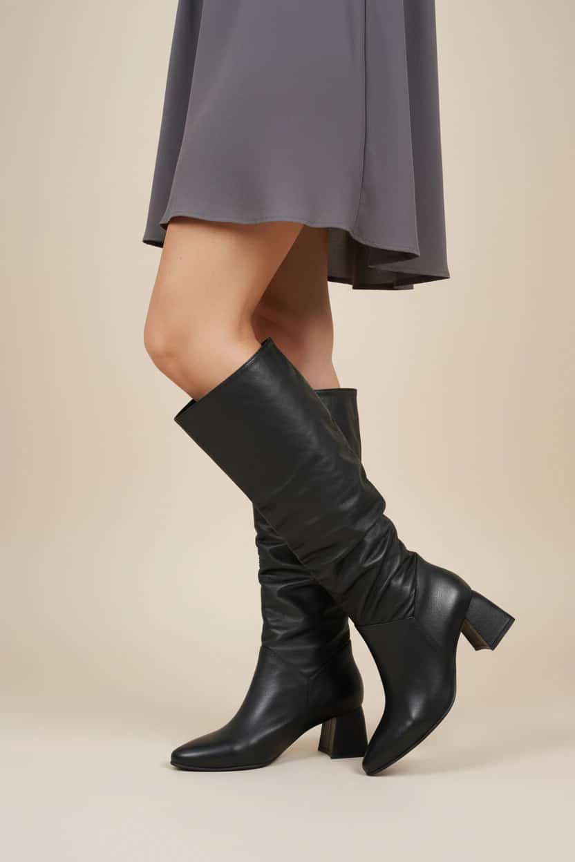 Bota Evangeline Cuero Negro - miniatura 2