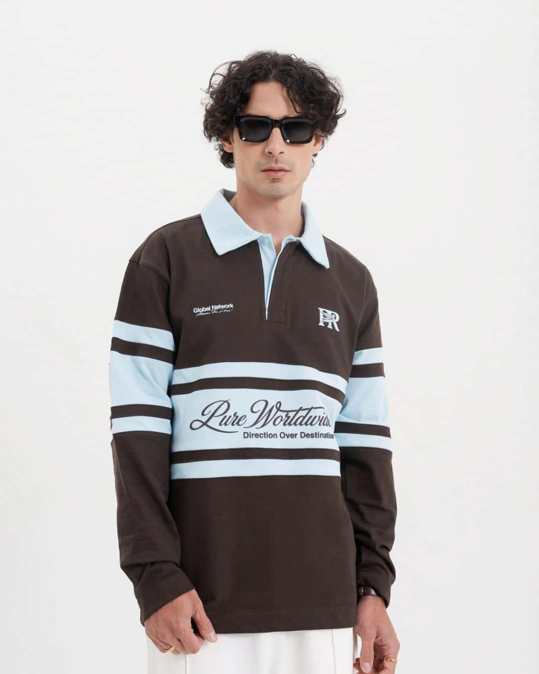 ACROSS THE LINES BROWN POLO - miniatura 2