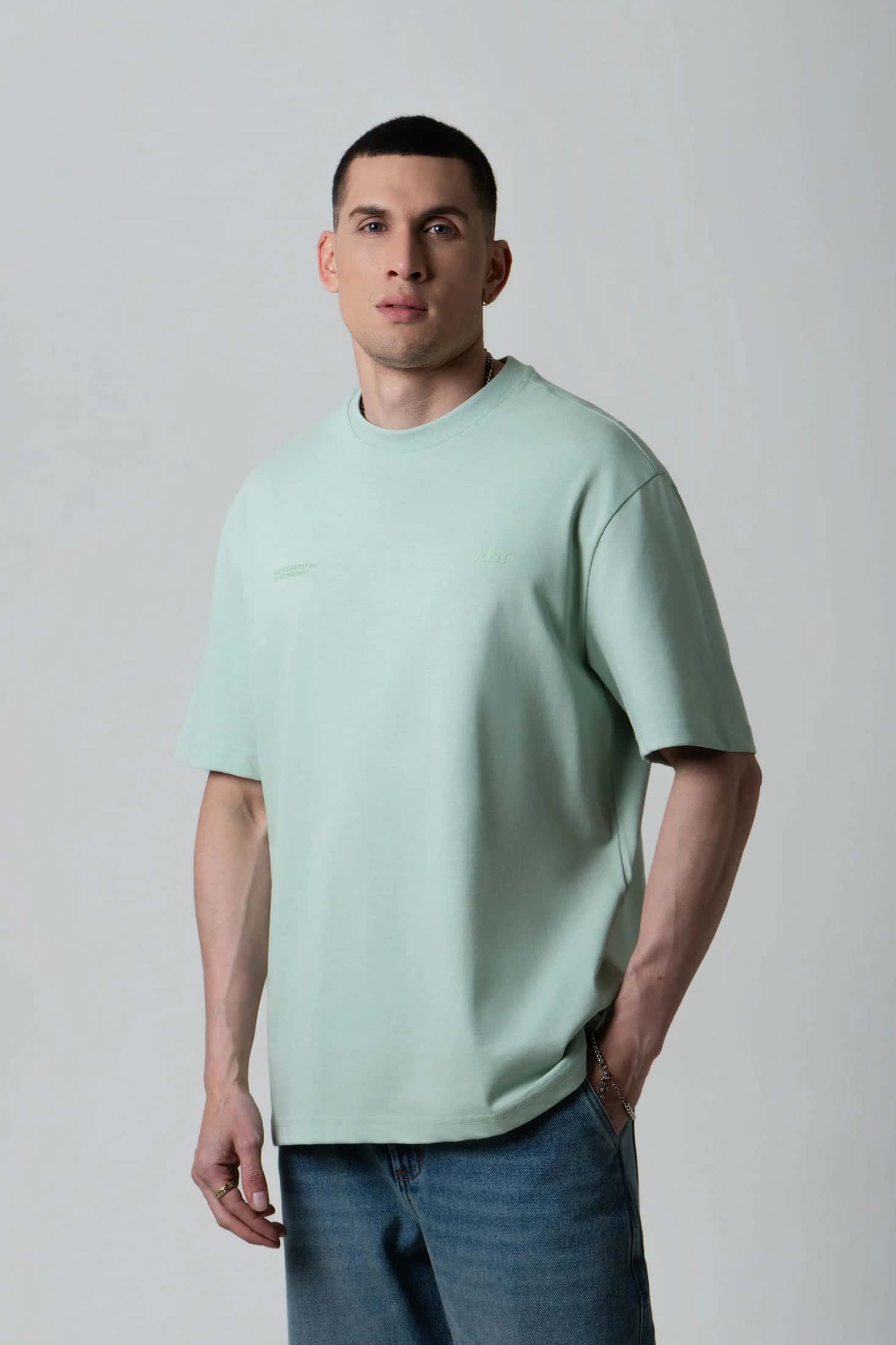 CAMISETA MANGA CORTA COLOR FROSTY GREEN