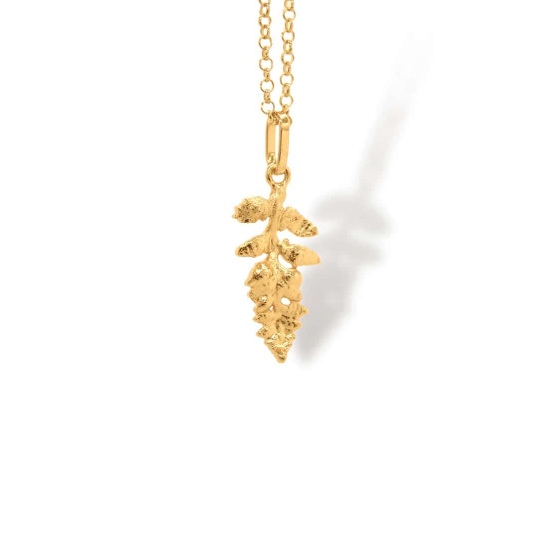 Cadena con helecho pequeño
