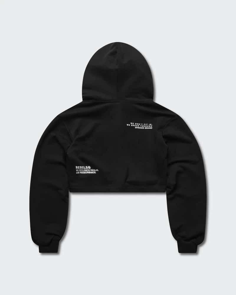 Crop Hoodie Negro Rebels - miniatura 6