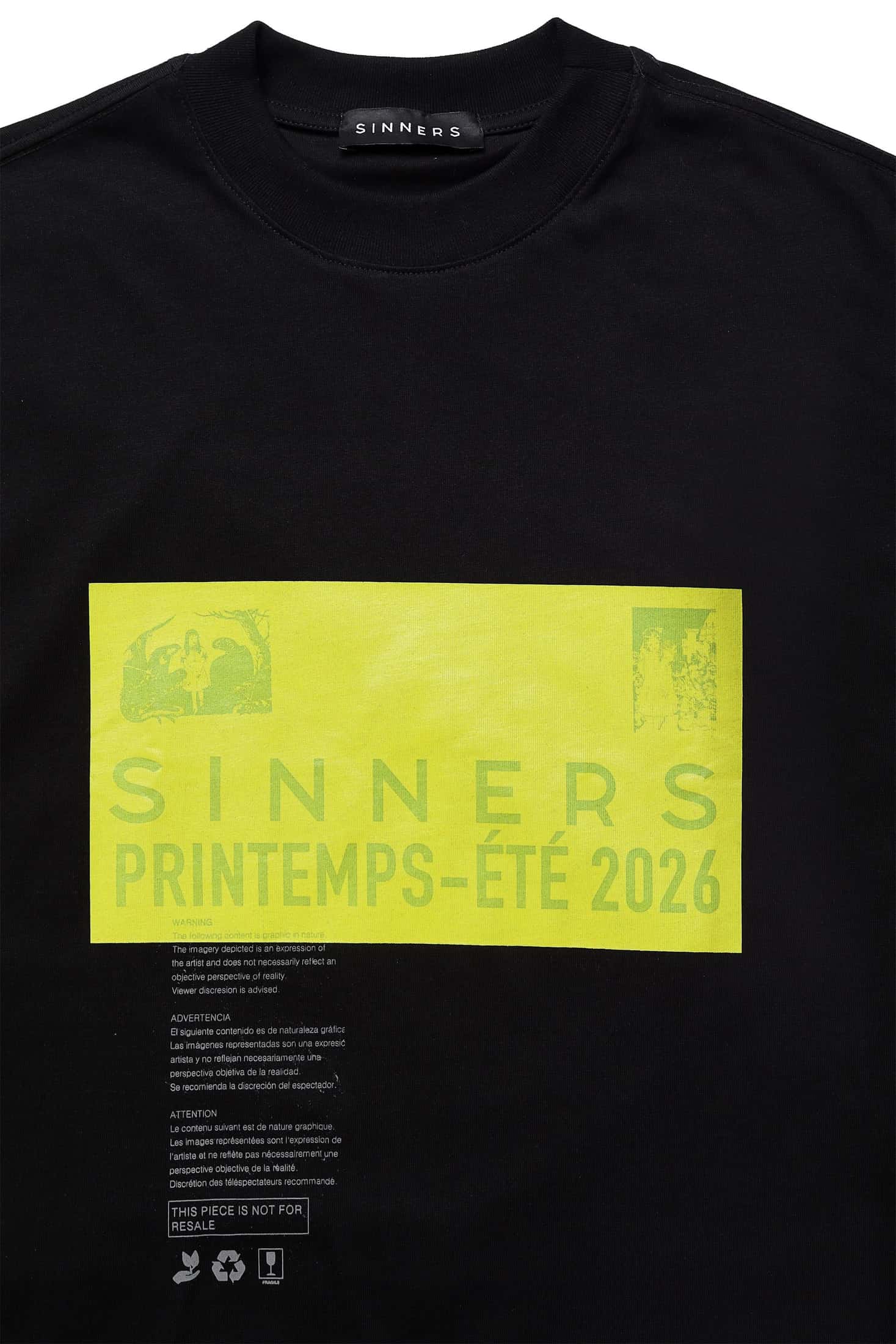 PRE-CAUCION BLACK T-SHIRT - miniatura 3