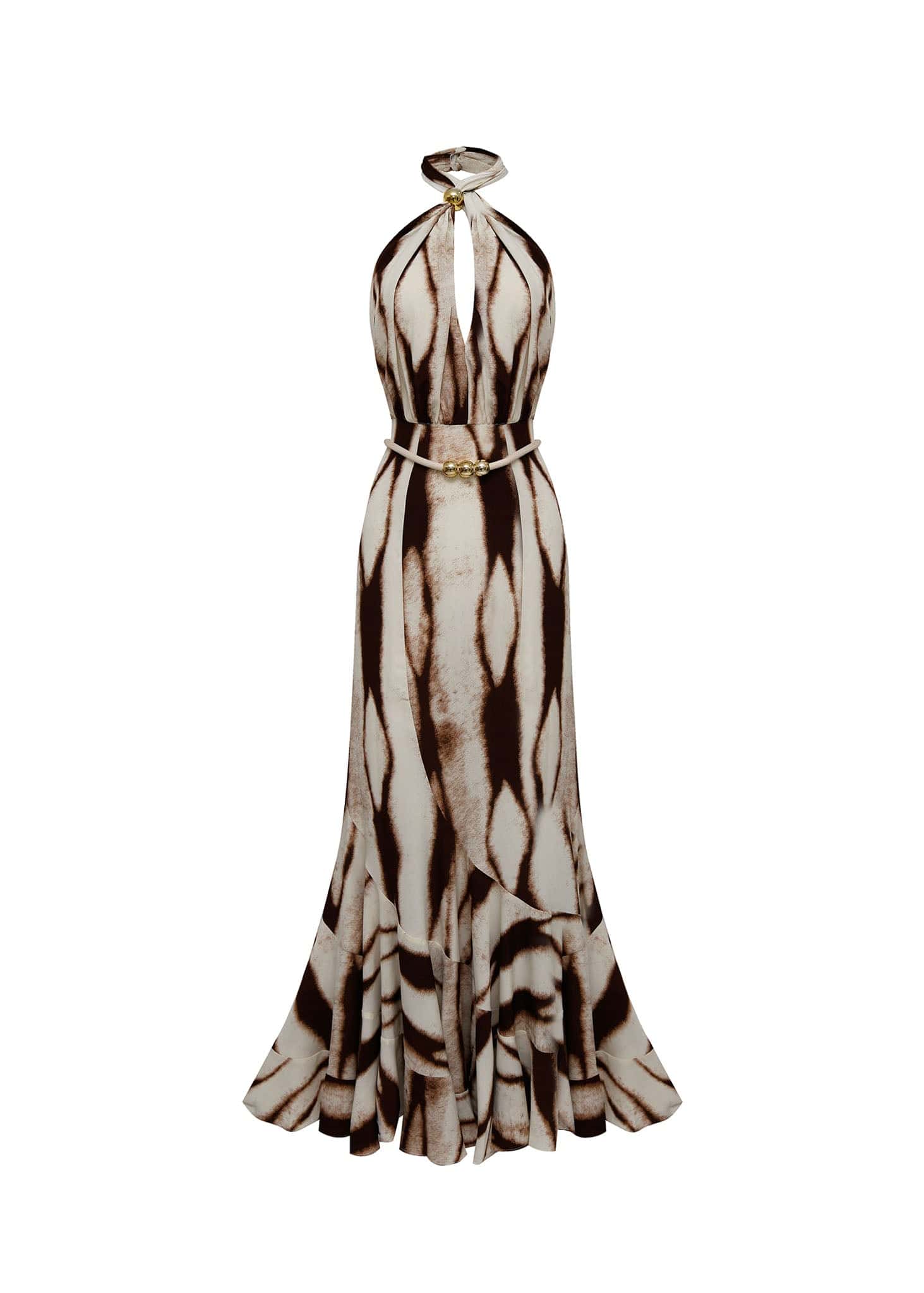 Vestido Halter Estampado Orgánico