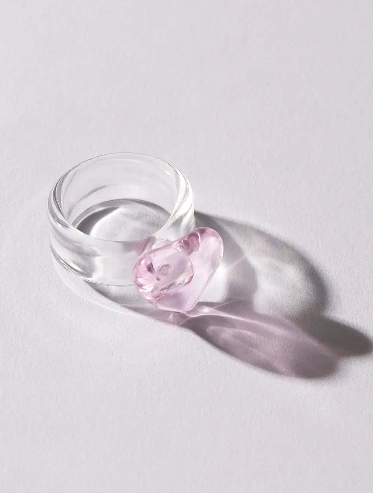 ANILLO CORAZÓN VIDRIO - miniatura 2
