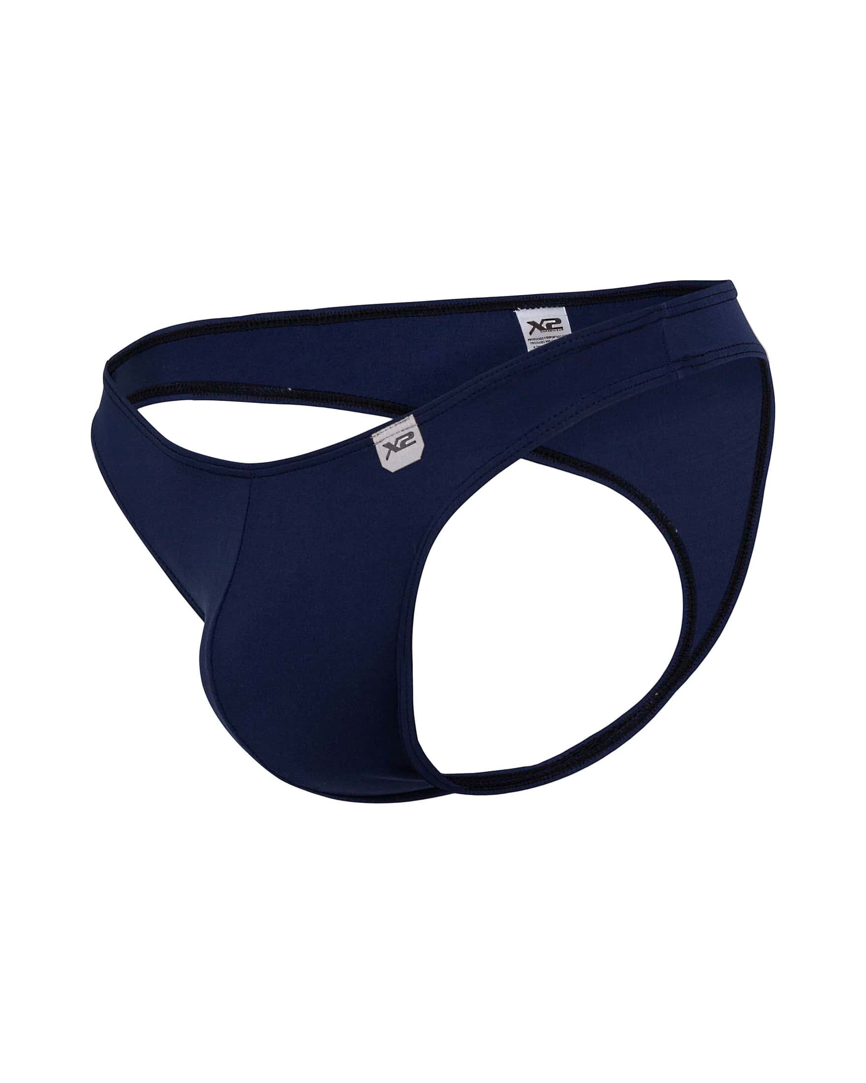 Bikini Tipo Hilo Nylon Monumental Azul X2