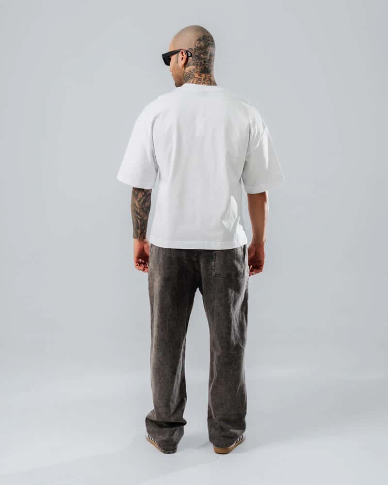 Camiseta Boxy Fit Básica Blanca - miniatura 3