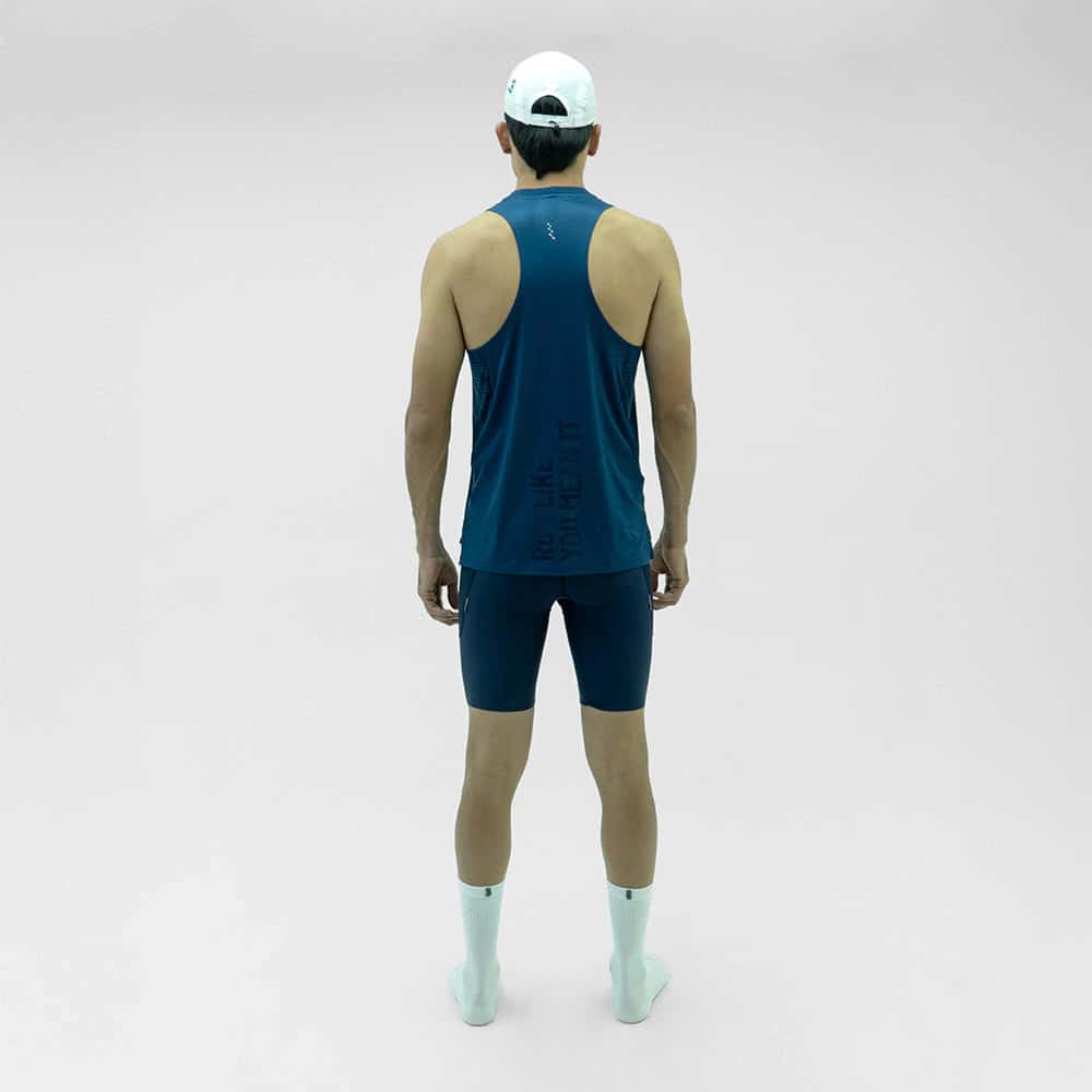 CAMISETA  RUNNING MANGA SISA DARK BLUE AZUL OSCURO PARA HOMBRE - miniatura 2