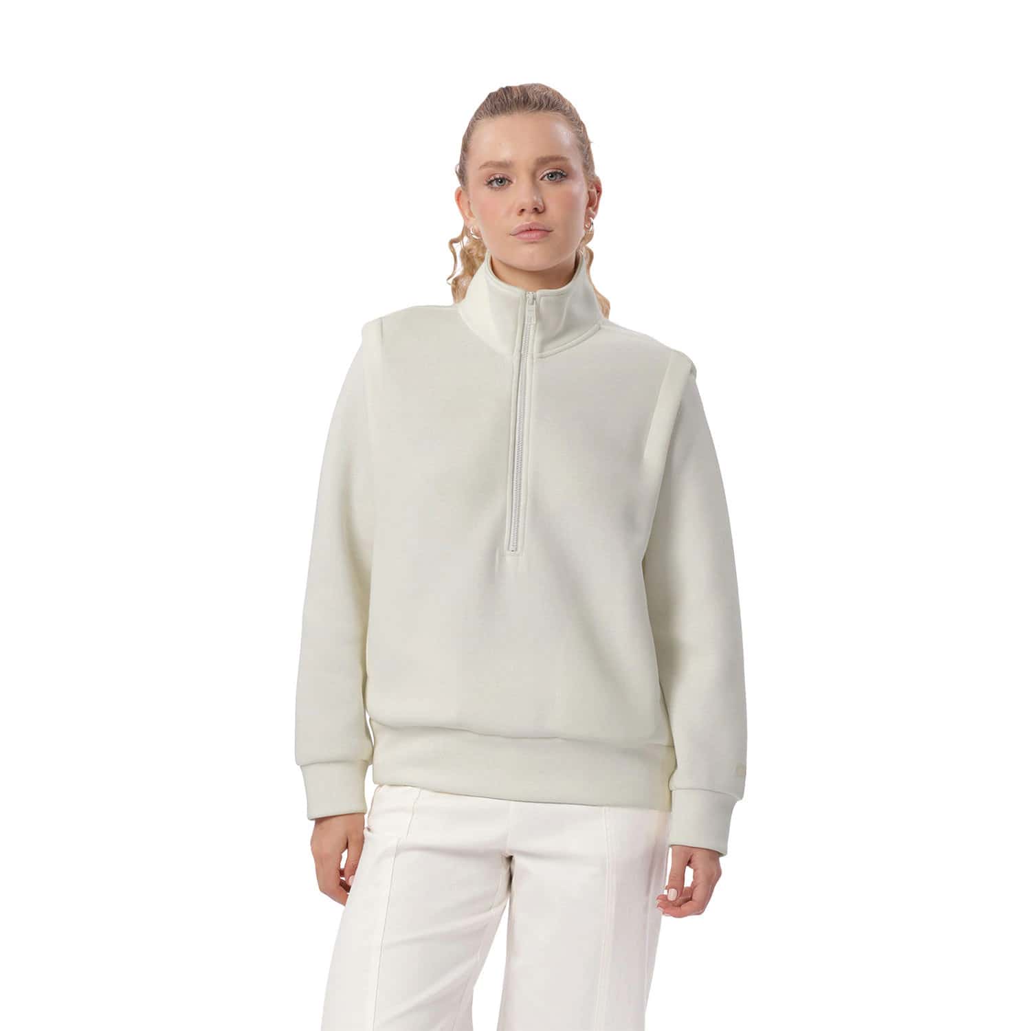 Buzo con Cremallera para Mujer Cortazar Pullover Blanco
