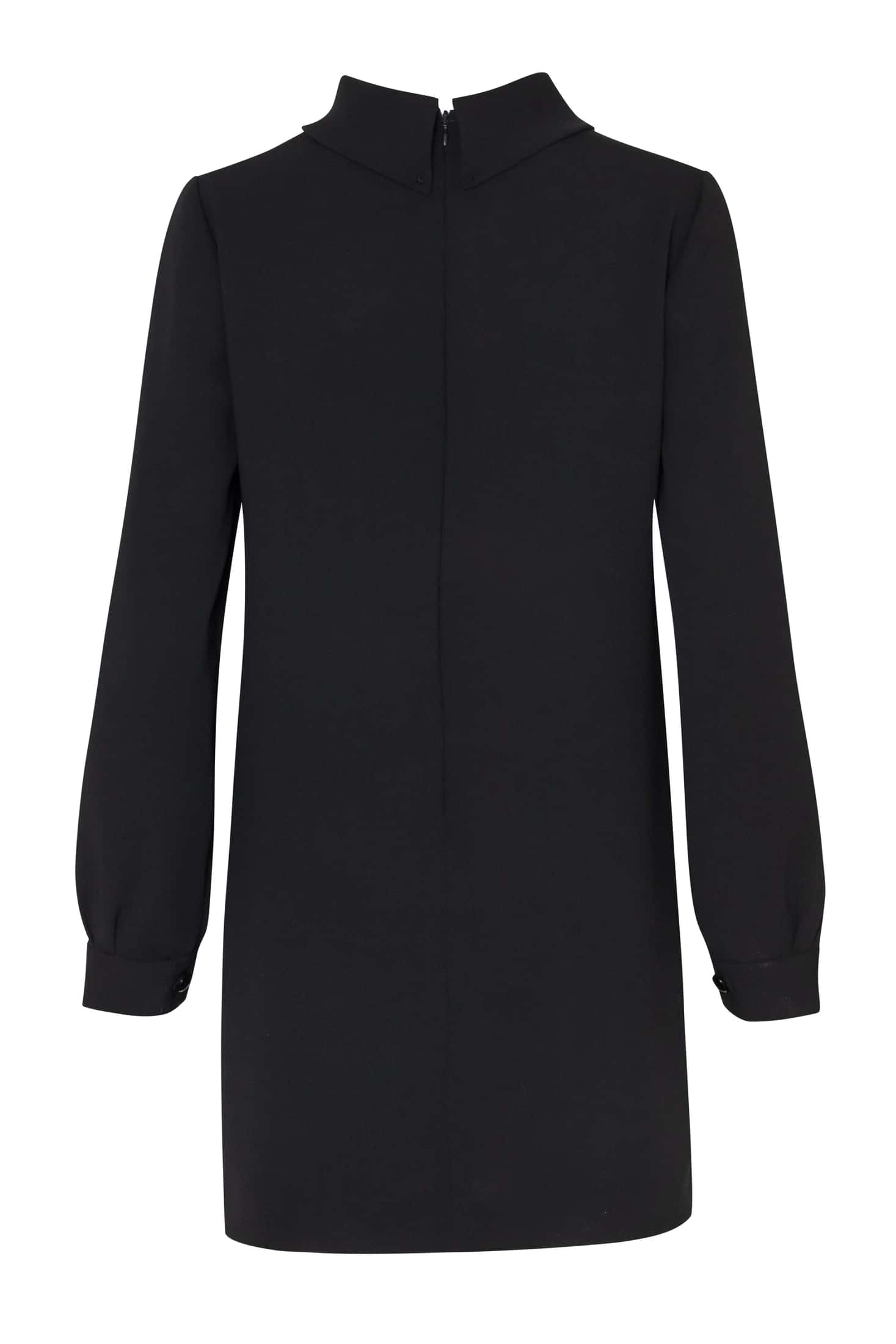 High-Neck Long-Sleeve Cady Mini Dress - miniatura 4