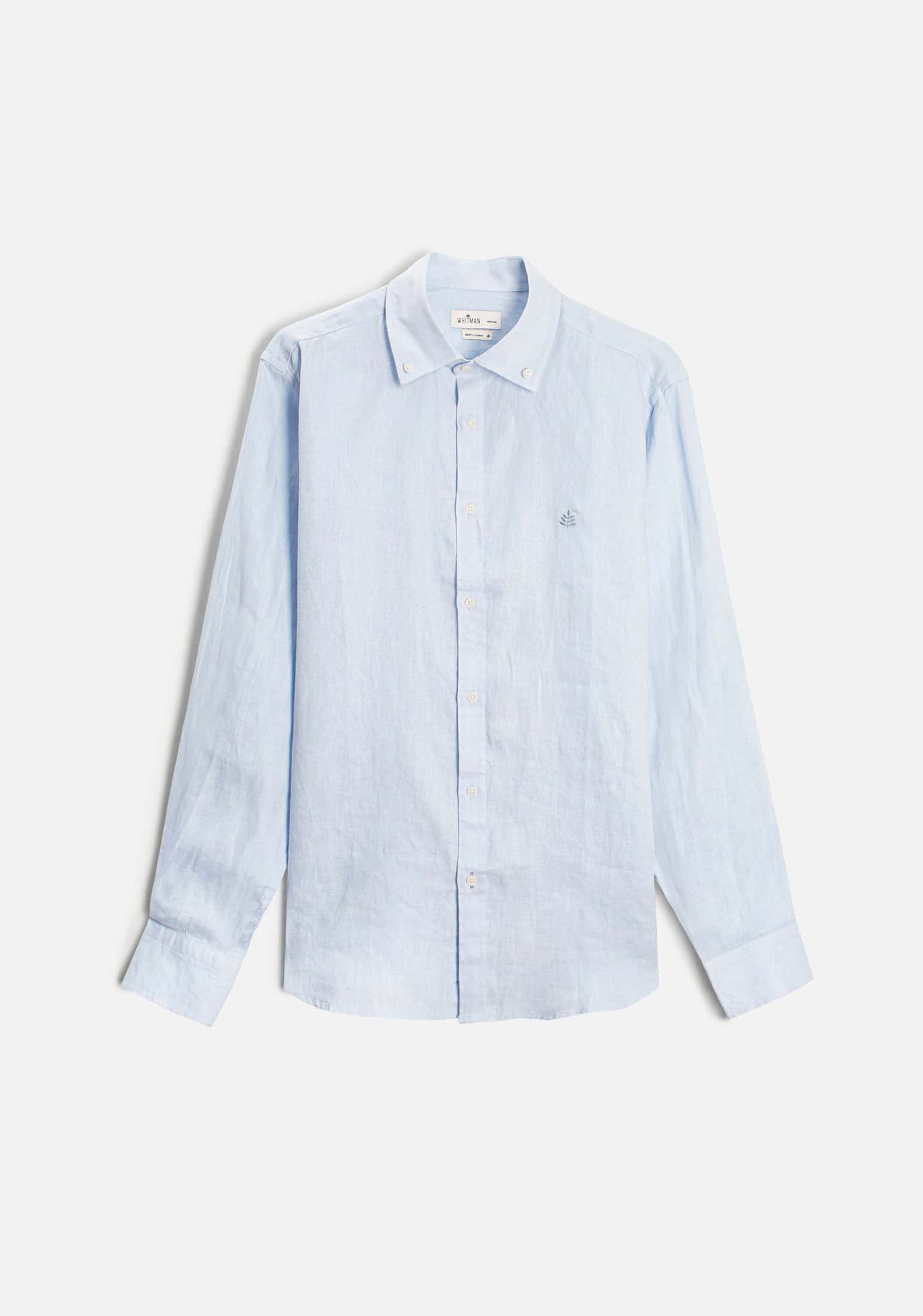 Camisa H CBD Lino L-Azl Azul Claro