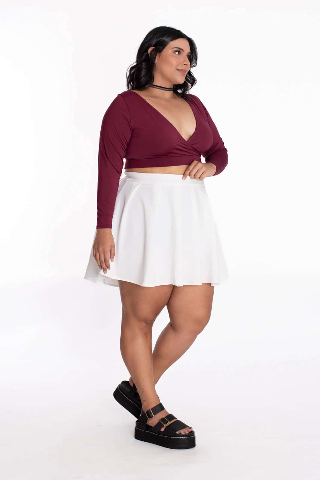 Falda Penelope Marfil - miniatura 2