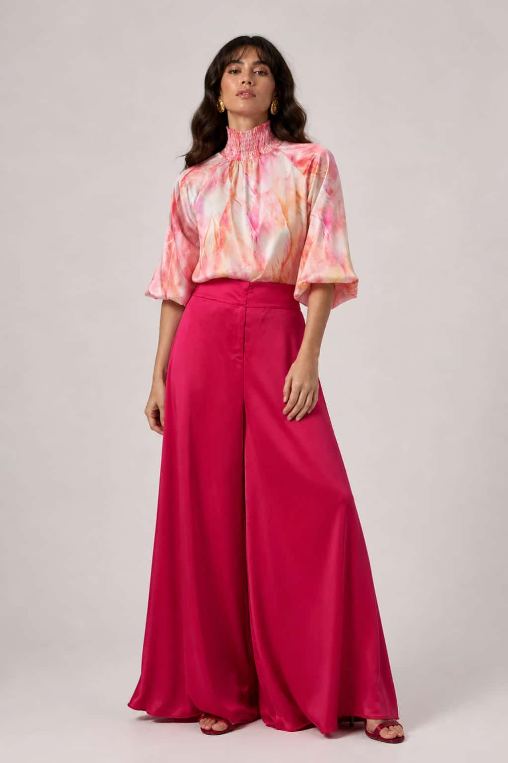 Blusa Brestel Plumas Salmon - miniatura 2