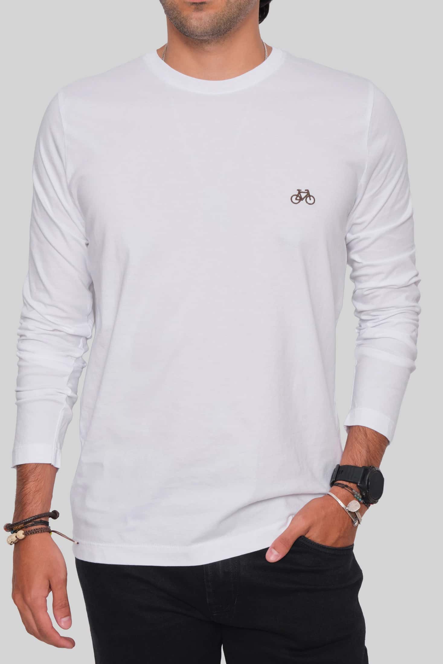 CAMISETA MANGA LARGA BLANCA