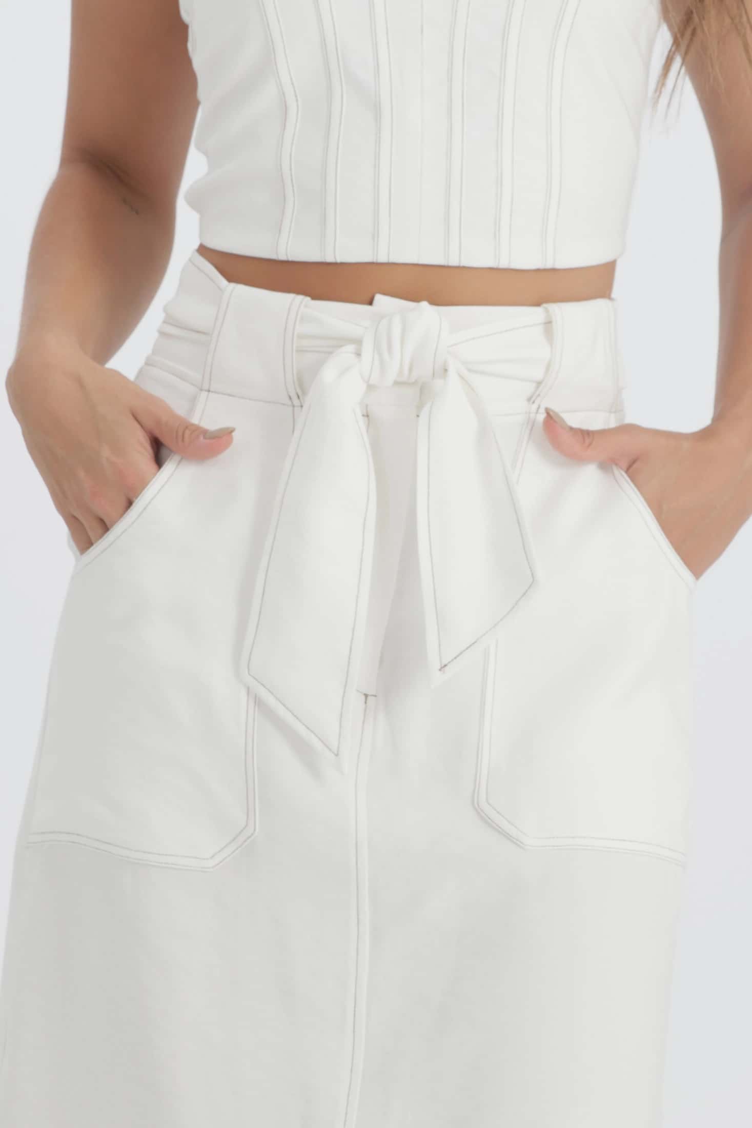 FALDA CON CINTURON PARA MUJER 1154142 - miniatura 3