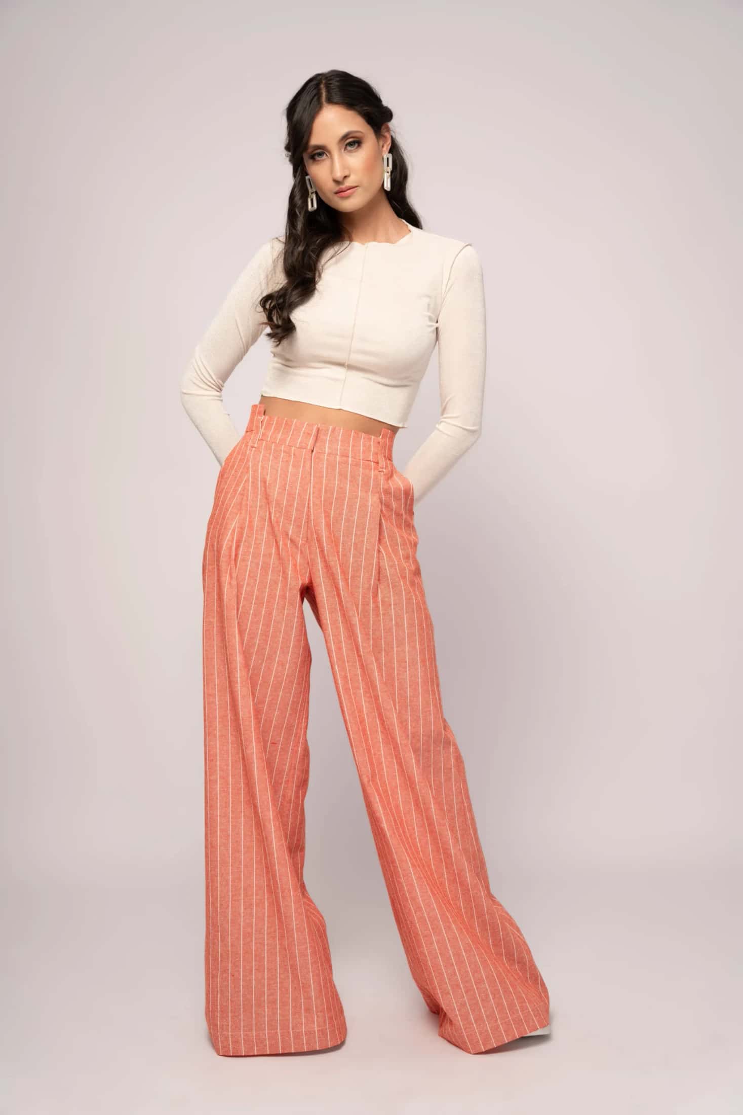 Pantalón descaderado, Raya Diplomática, Rojo Ladrillo